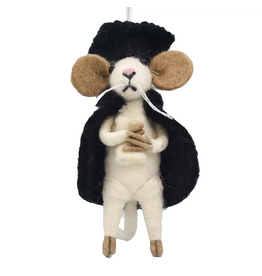 graduate mouse felt ornament