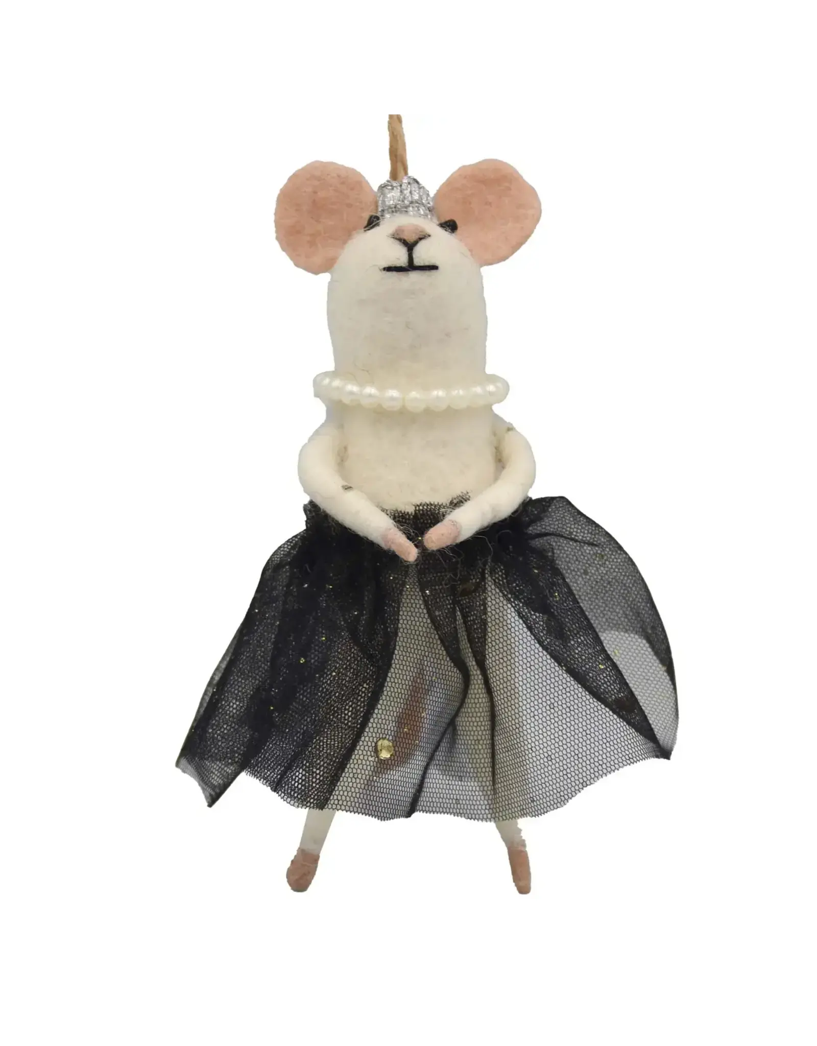 red carpet queen mouse felt ornament