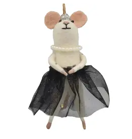 red carpet queen mouse felt ornament