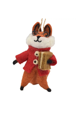 foxy scholar felt ornament