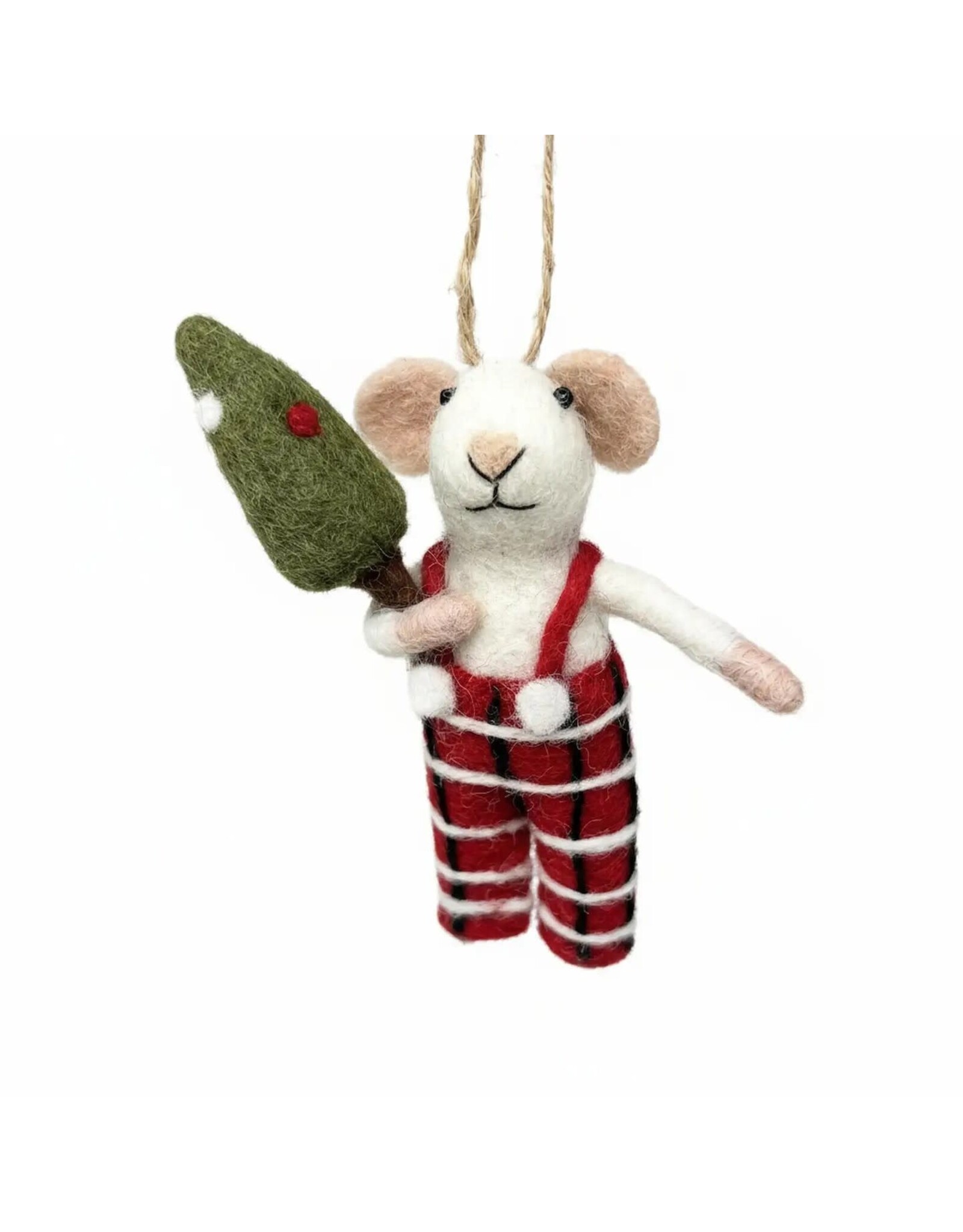 tommy tartan mouse felt ornament