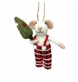 tommy tartan mouse felt ornament