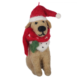 big dog golden lab felt ornament