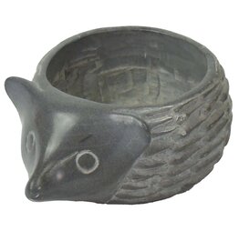 Soapstone hedgehog bowl