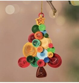 Ten Thousand Villages Banh Quilled Tree Ornament