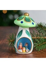 Ten Thousand Villages Mini Mushroom Ceramic Nativity