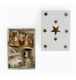 Ten Thousand Villages Tiny Arctic Family Matchbox Nativity, Peru
