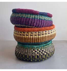 Round Bolga Basket - Assorted Colors
