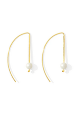 Bombshell, Freshwater Pearl Hook Earrings, Cambodia