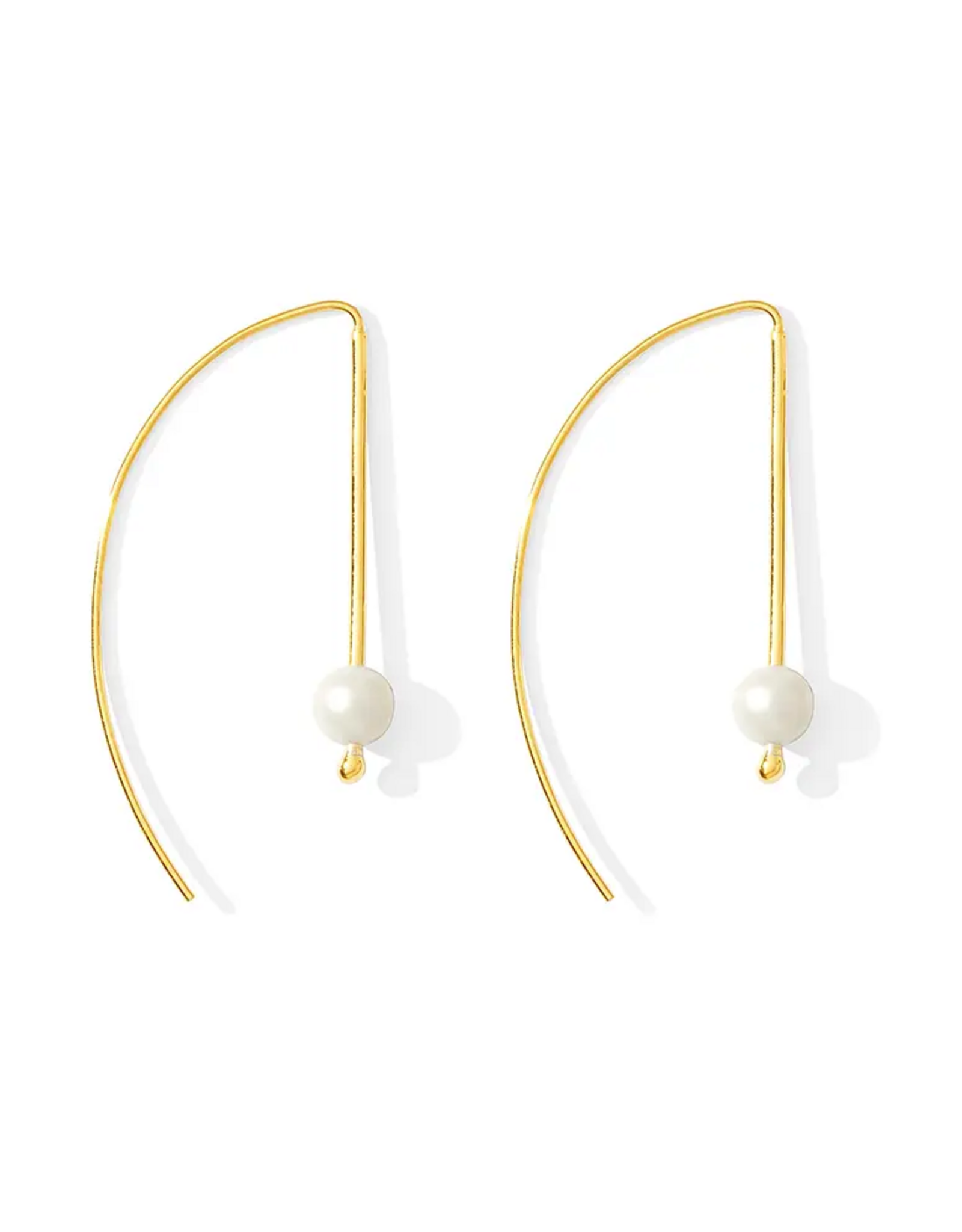 Bombshell, Freshwater Pearl Hook Earrings, Cambodia