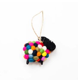 Ornament - Rainbow Ball Sheep, Nepal