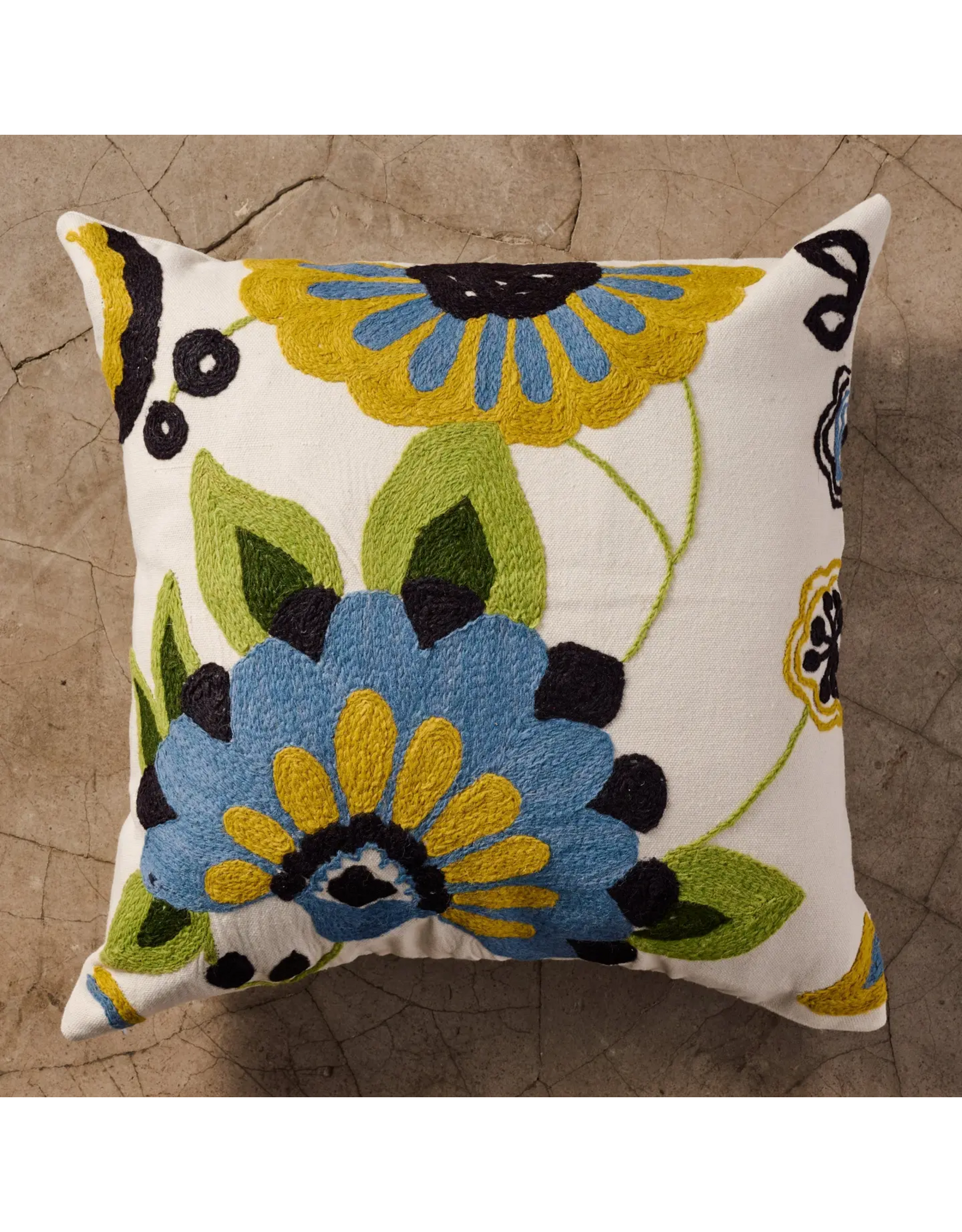 Bela Embroidered Pillow, India