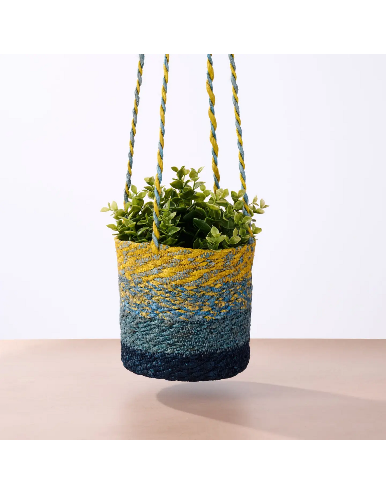 Buna Jute Plant Hanger - Blue