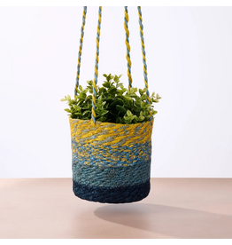 Buna Jute Plant Hanger - Blue