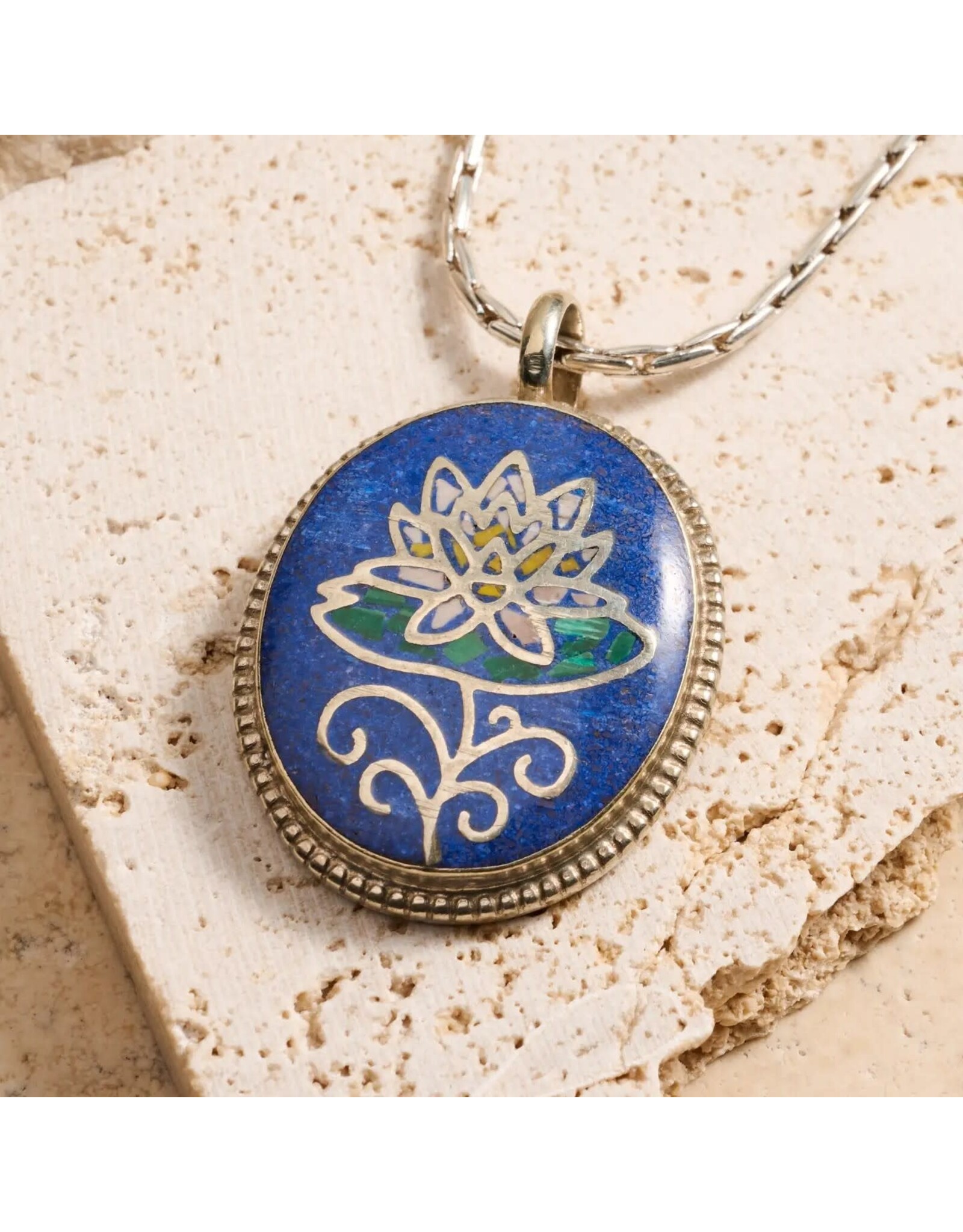Lotus Mosaic Pendant, Nepal