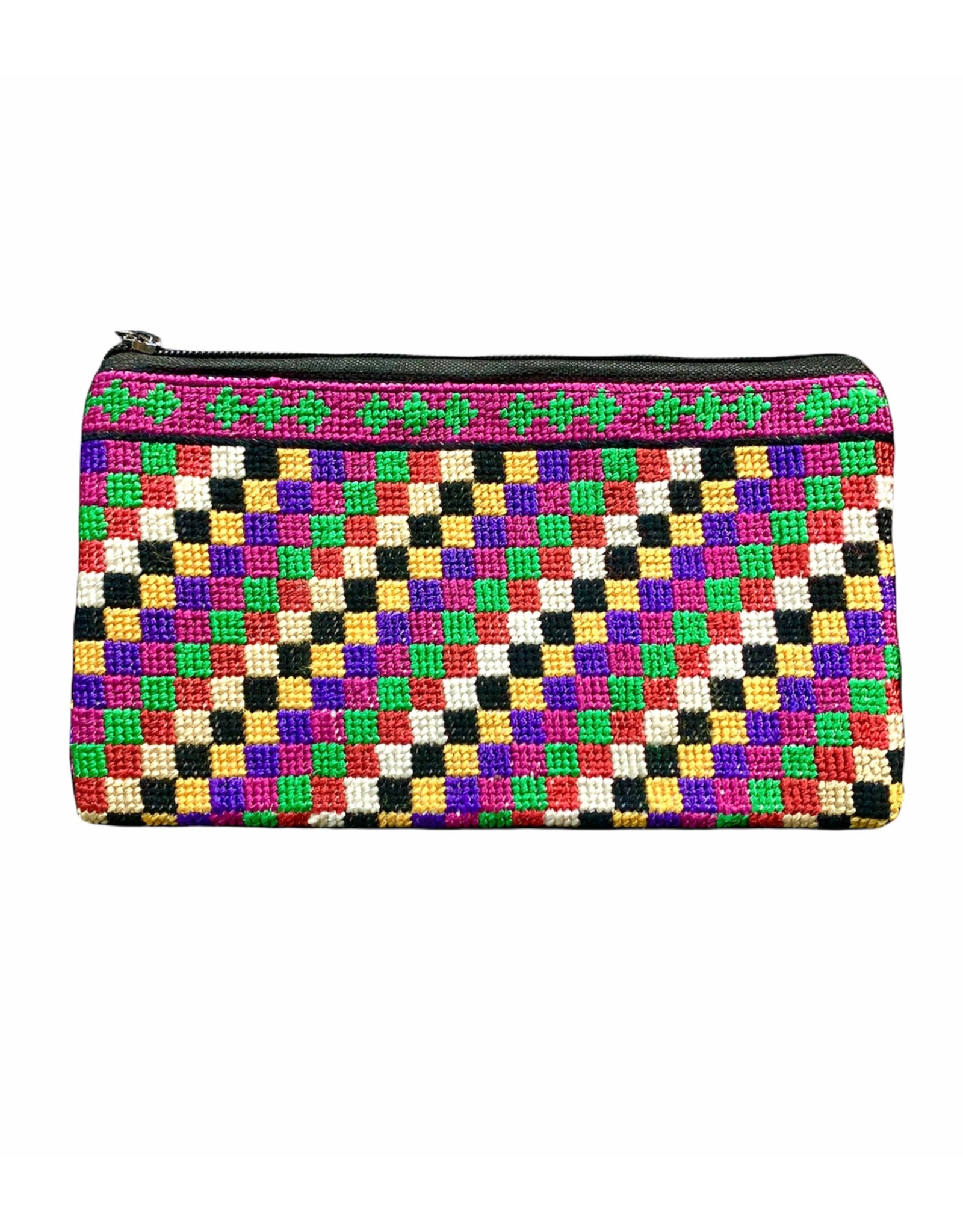 Checkered Needle Point Clutch, Uzbekistan
