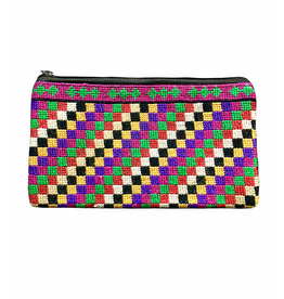 Checkered Needle Point Clutch, Uzbekistan