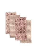 Cotton Napkins | Hand Block Printed | Garnet| Set of 4