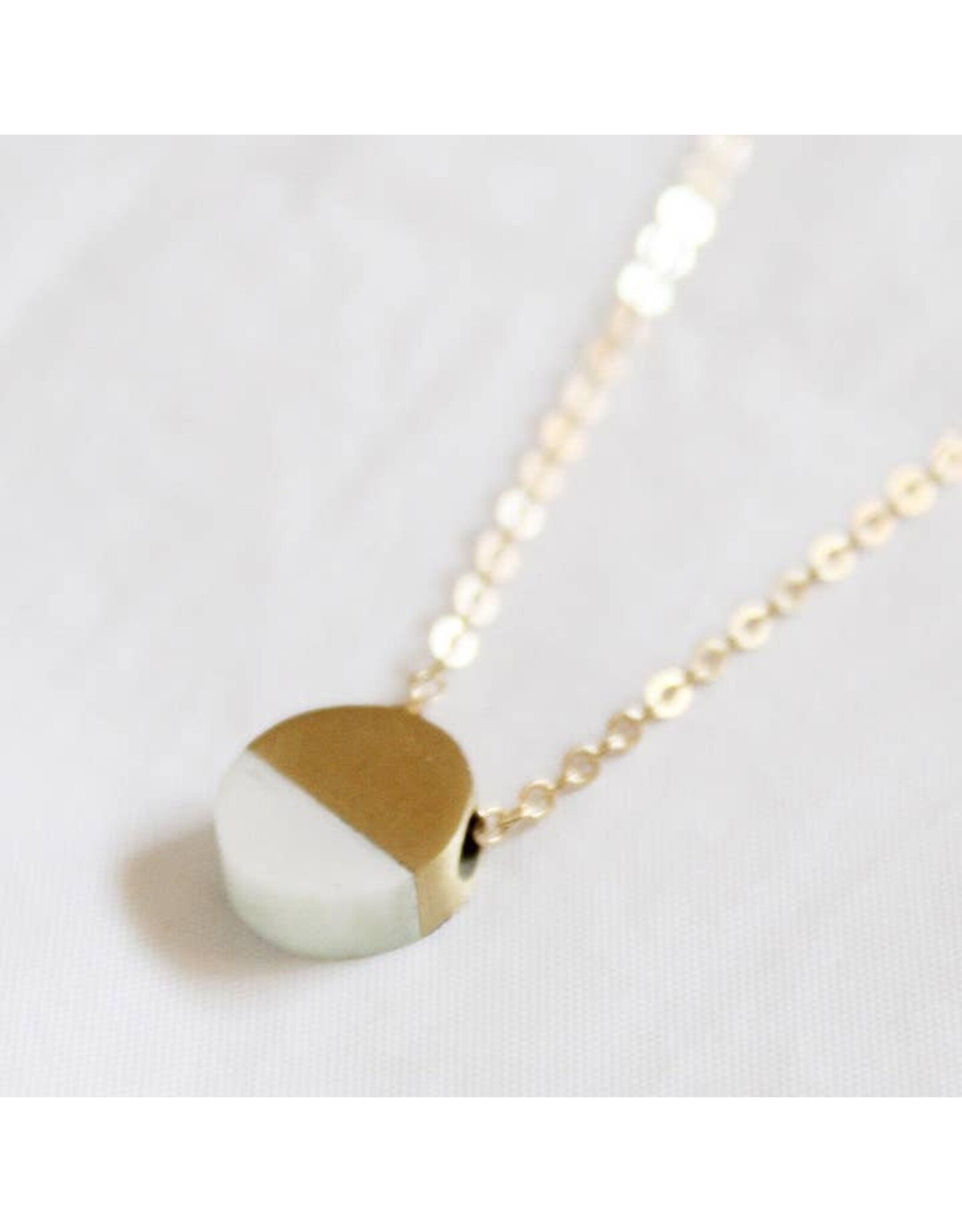 Kamali necklace, brass and upcycled bone-kenya