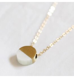 Kamali necklace, brass and upcycled bone-kenya