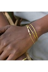 Double threaded bracelet, blue- kenya