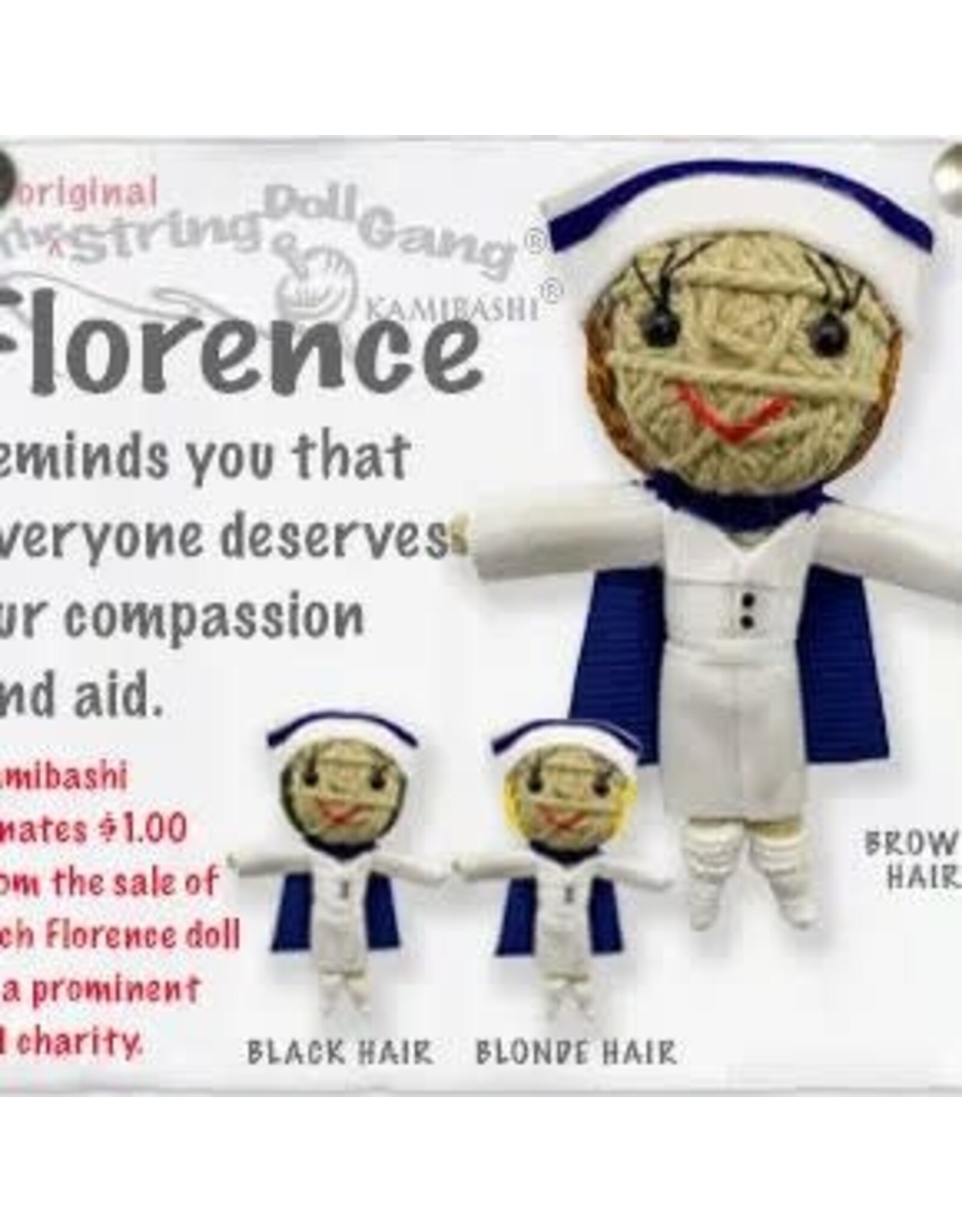 Florence the Nurse String Doll Keychain