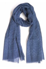 100% Wool, Lightweight, Hand Silk Screen Dot Pattern, India