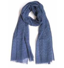 100% Wool, Lightweight, Hand Silk Screen Dot Pattern, India