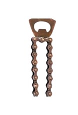 Bike Chain Bottle Opener, Chrome or Brass Color