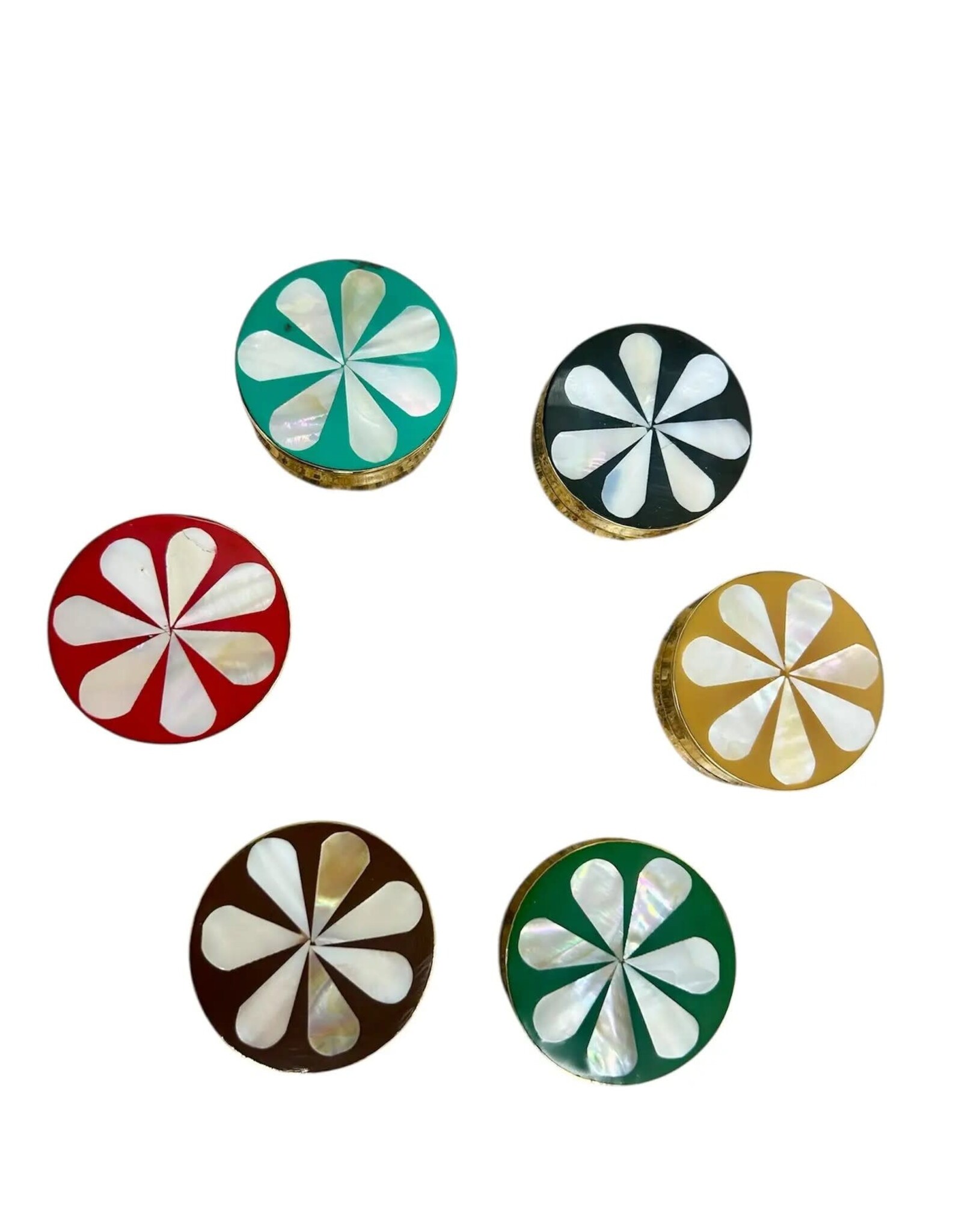 Floral Shell Trinket Box, India