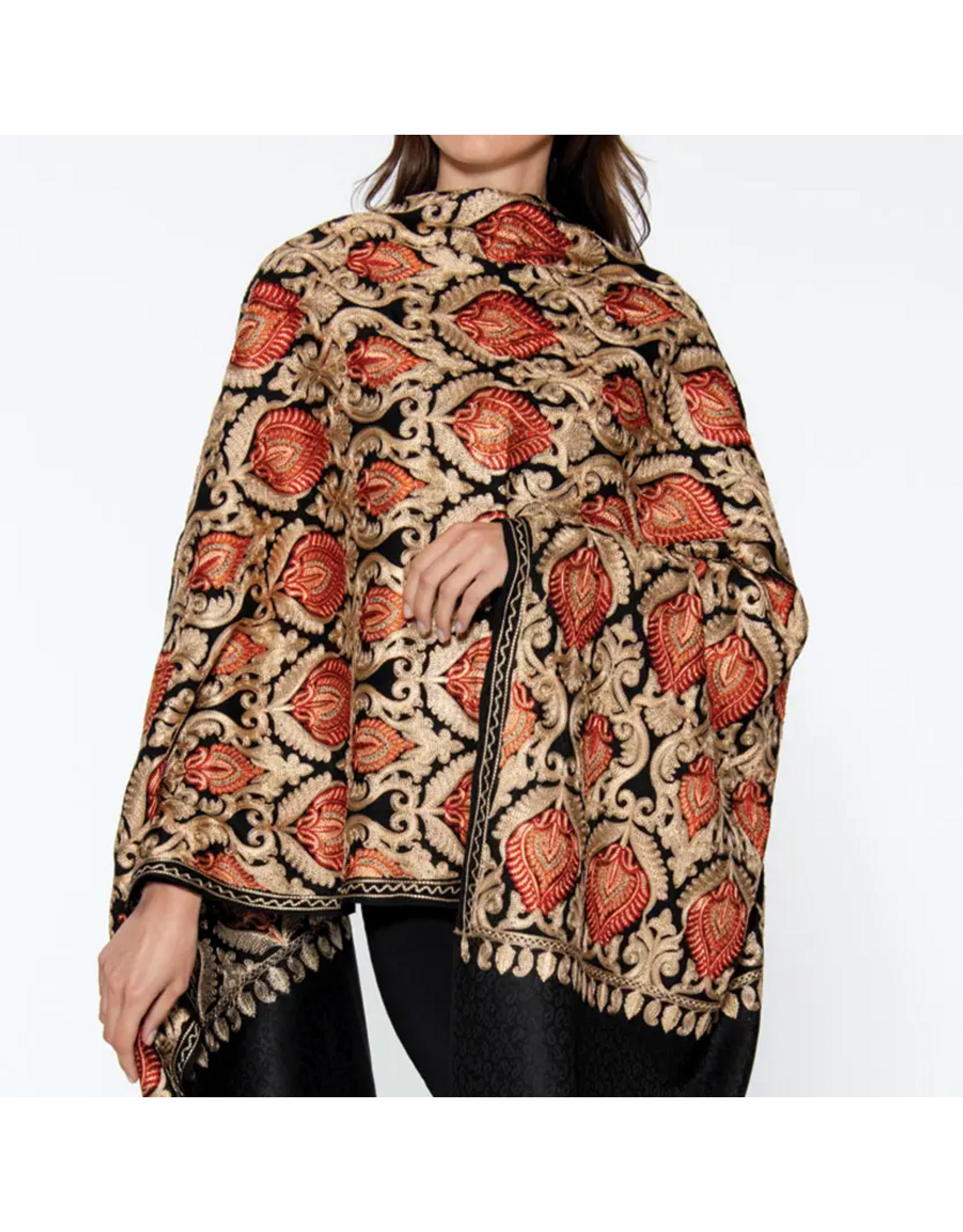 Mandira Embroidered Shawl, India