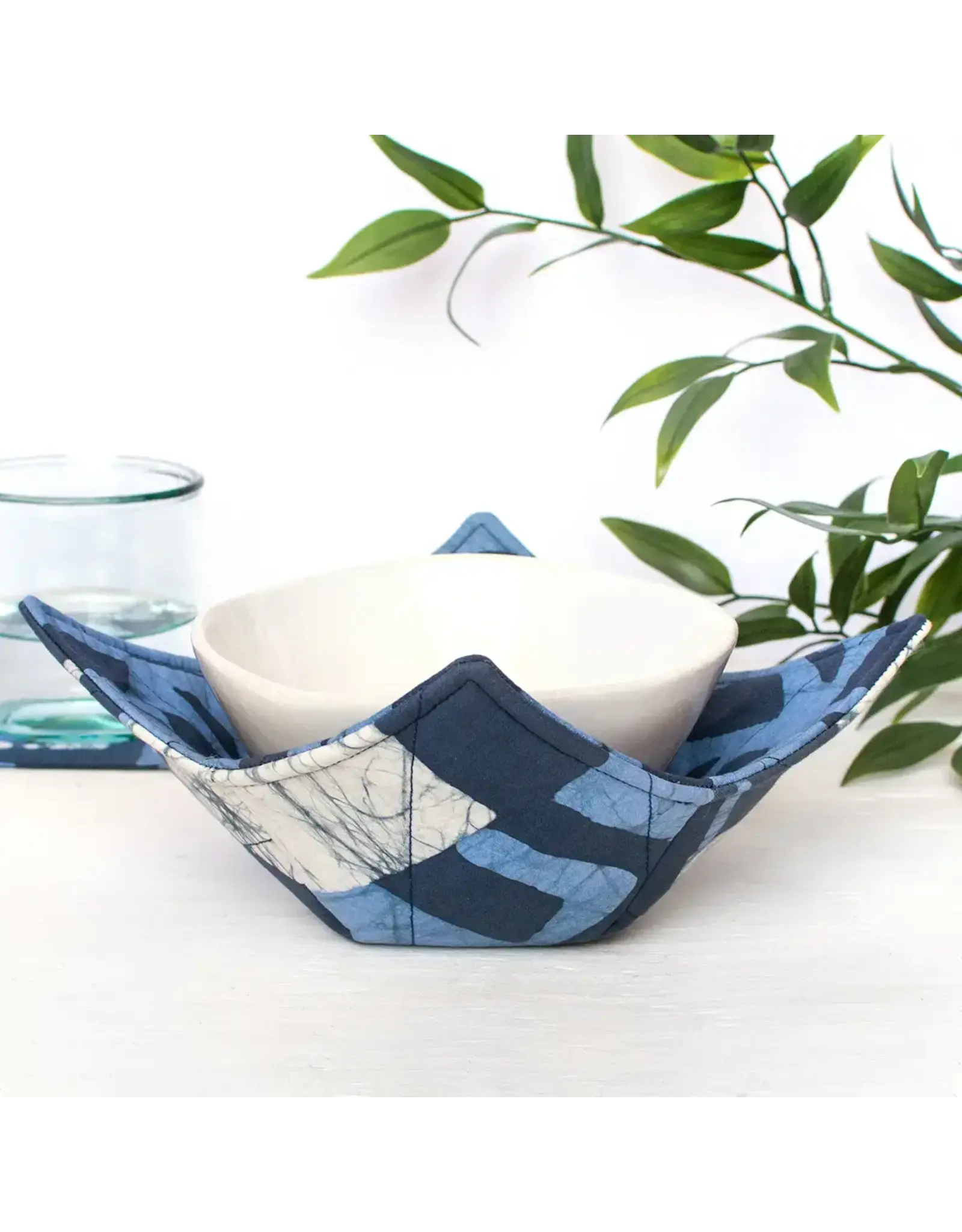 Bowl Cozy: Blocks - Navy-Organic