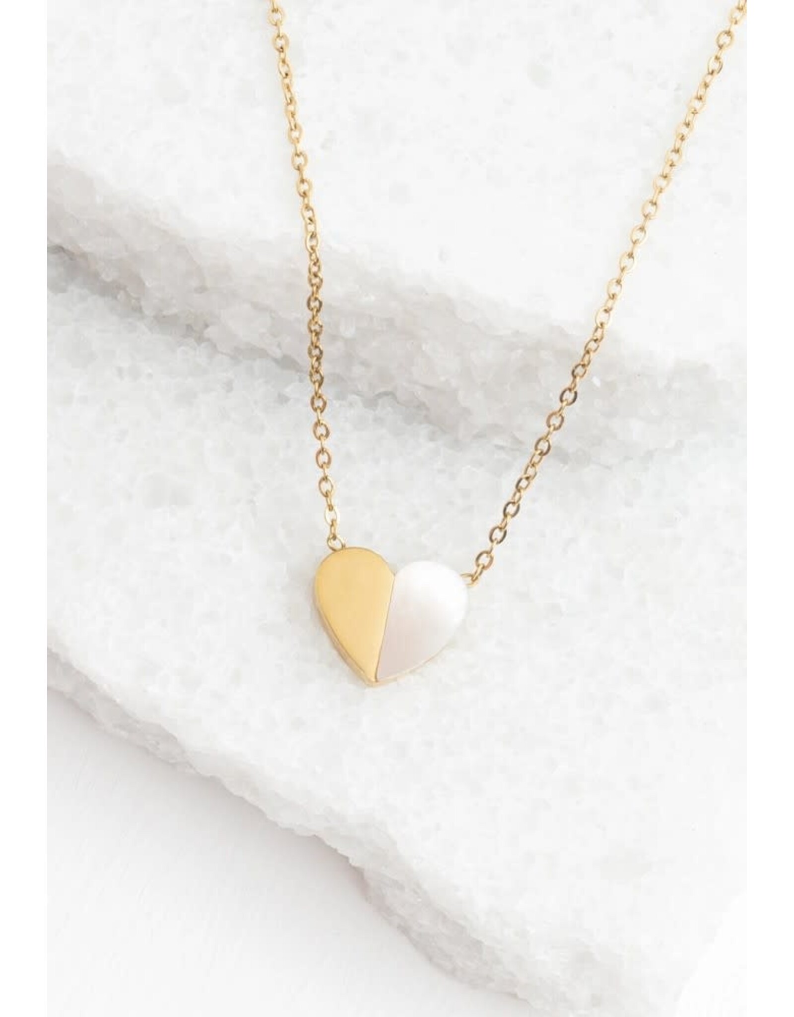 Trade roots Give hope Mother of Pearl &  Silver Necklace