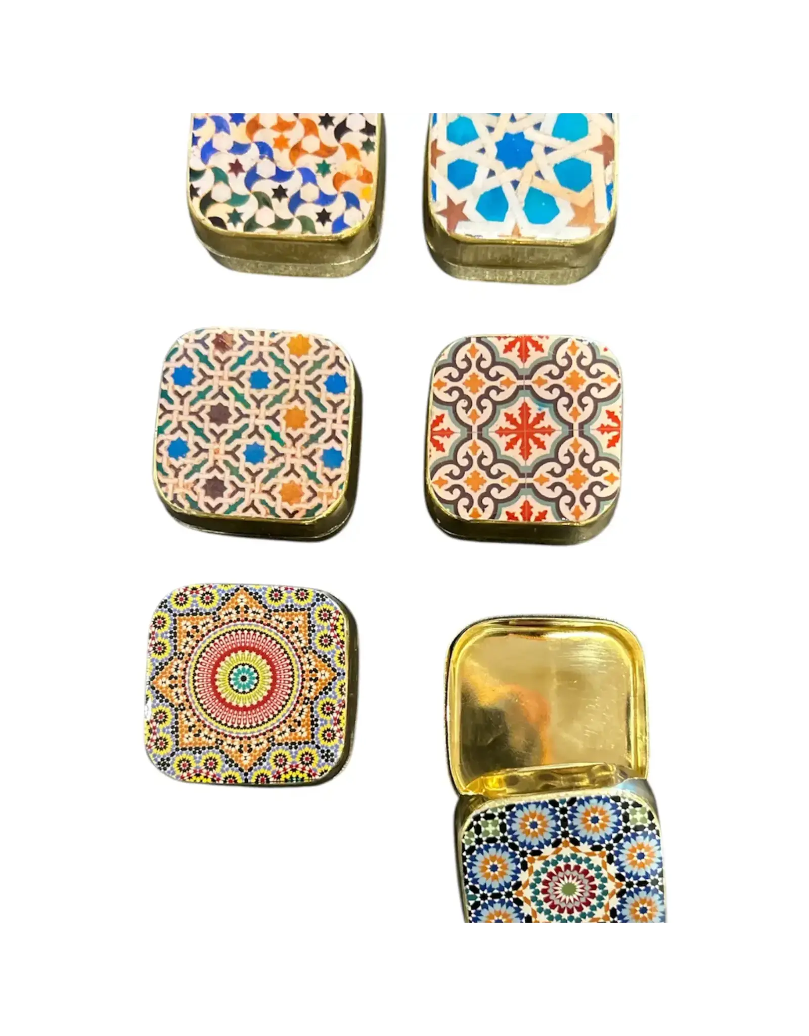 Small Brass Printed Box, India