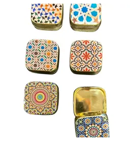 Small Brass Printed Box, India