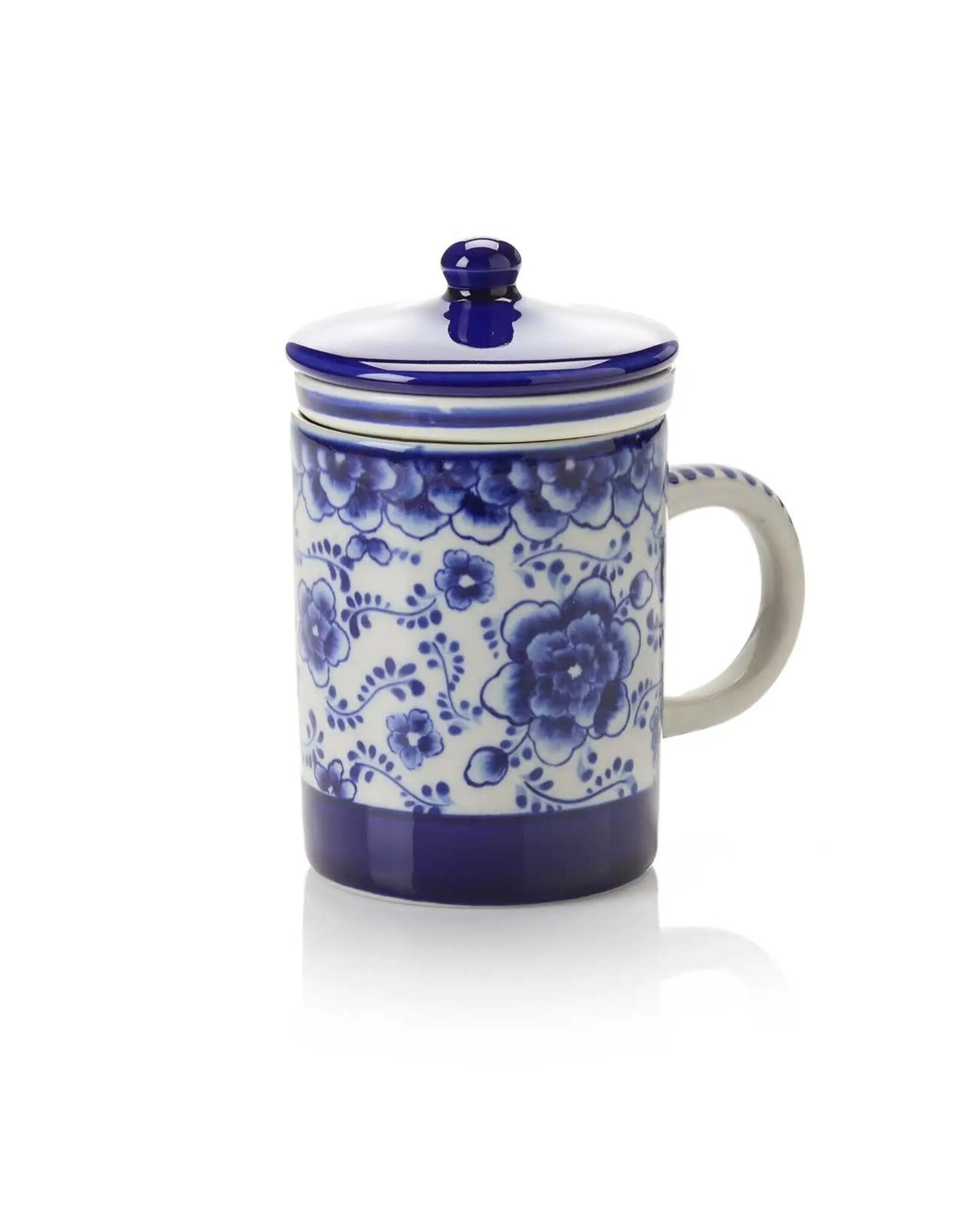 Indigo Bloom Tea Infuser Mug, Vietnam