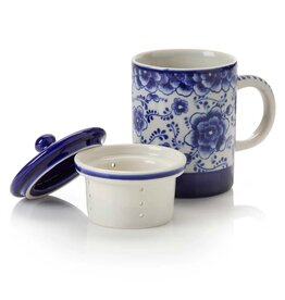 Indigo Bloom Tea Infuser Mug, Vietnam