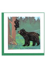 Quilled Black Bear and Cub Quilling Card, Vietnam
