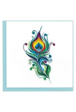 Trade roots Peacock Feather Quilling Card