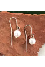 Simplicity Pearl Earrings - Sterling Silver, Indonesia