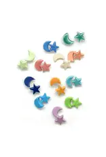 Ceramic Star & Moon Stud Earrings, Guatemala