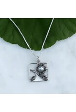 Flower Box Pearl Necklace - Sterling Silver, Indonesia