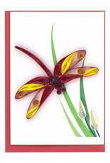Trade roots Red Dragonfly Quill Enclosure Card,  Vietnam