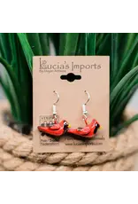 Cardinal Ceramic Earrings