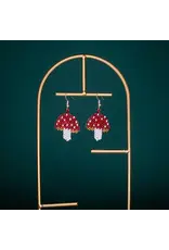 Magic Mushroom Beaded Earrings