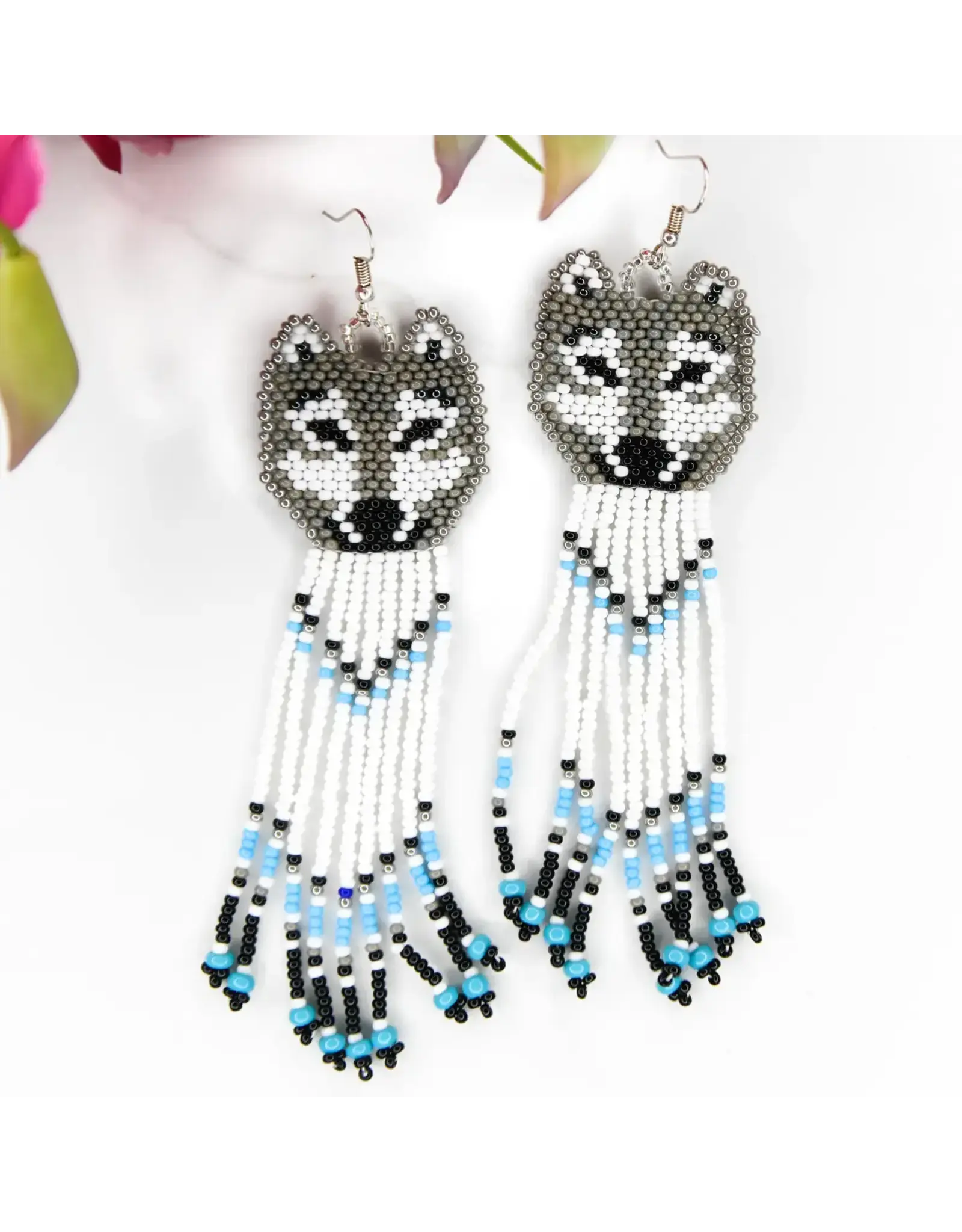 Wolf Beaded Earrings