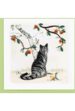 Cat and Orange Branch Greeting Card, Vietnam