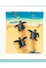Sea Turtle Hatchlings Quill Card