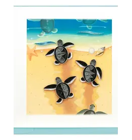 Sea Turtle Hatchlings Quill Card