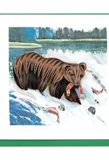 Wild Grizzly Bear Quilling Card